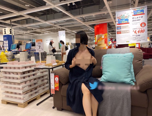裸拍族入侵IKEA賣場！「台中米娜」豪曬4張裸照：歡迎抖內