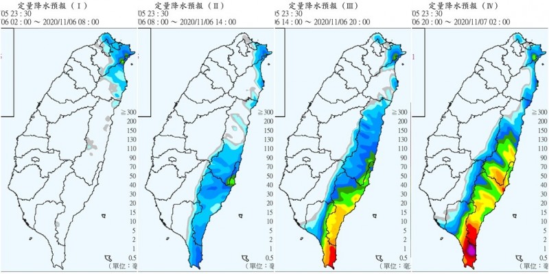 快訊／閃電暴風圈將觸陸！剎車北拐彎　強風「豪雨彈襲」2地區紅爆